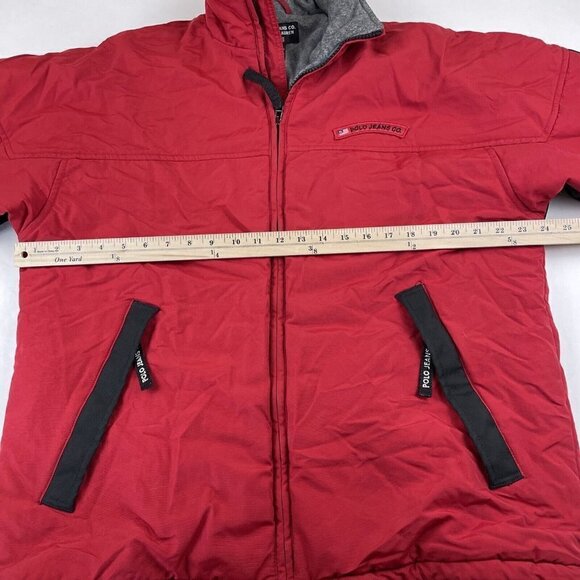 Ralph Lauren Polo Jeans Co Jacket Men’s M Nylon Shell Fleece Lined Winter Coat - Picture 3 of 12